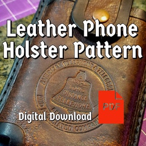 Handytasche aus Leder mit Muster