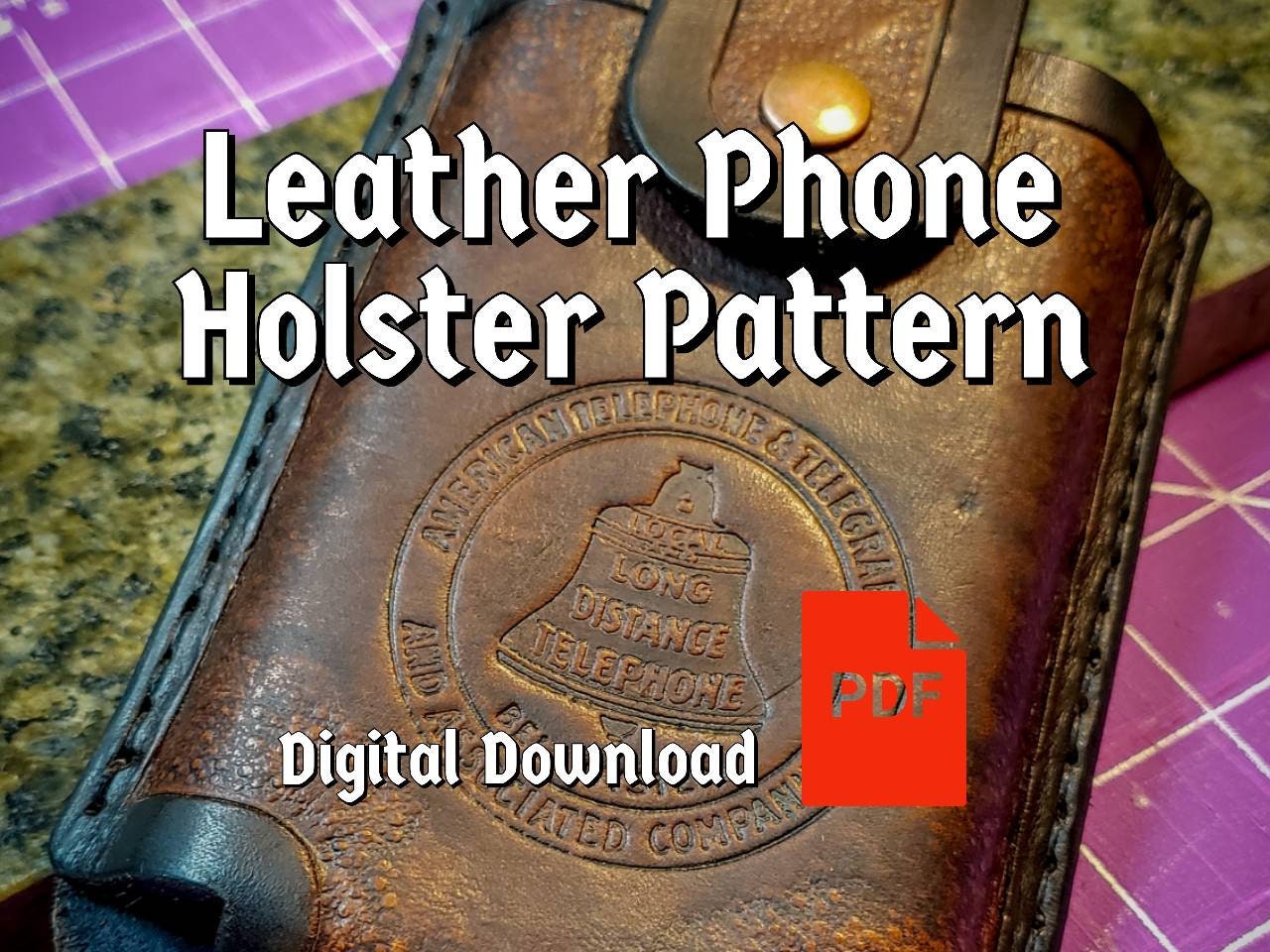 Leather Phone Holster Pattern