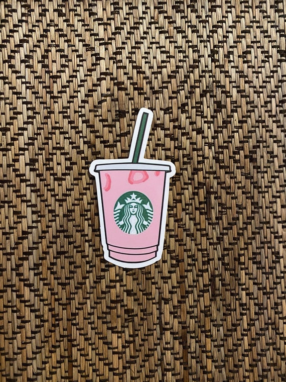 Pink Drink Starbucks Cup Sticker Vsco Girl Stickers Etsy