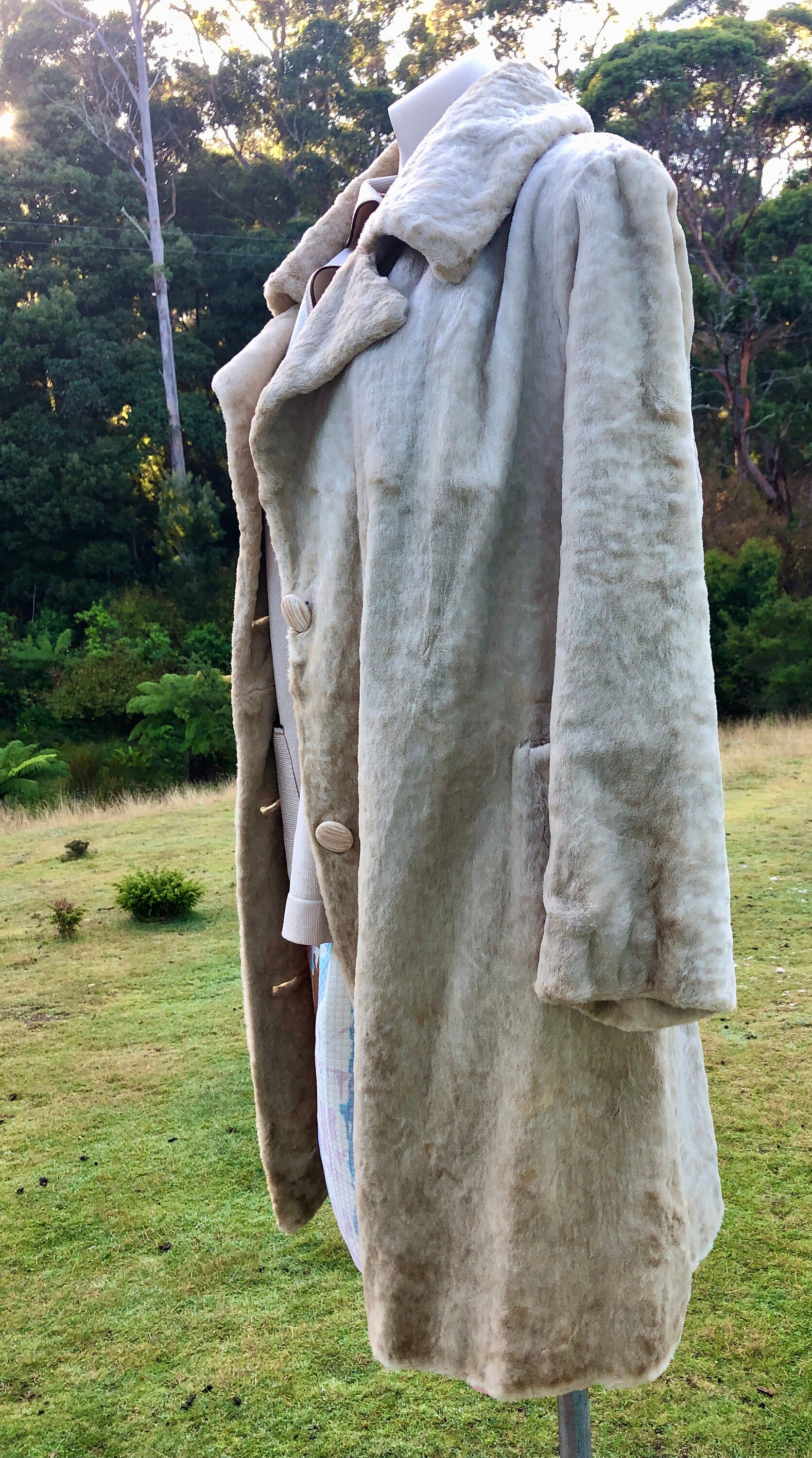 Vintage Faux Fur Duster Style Coat A Bymerit Original Etsy