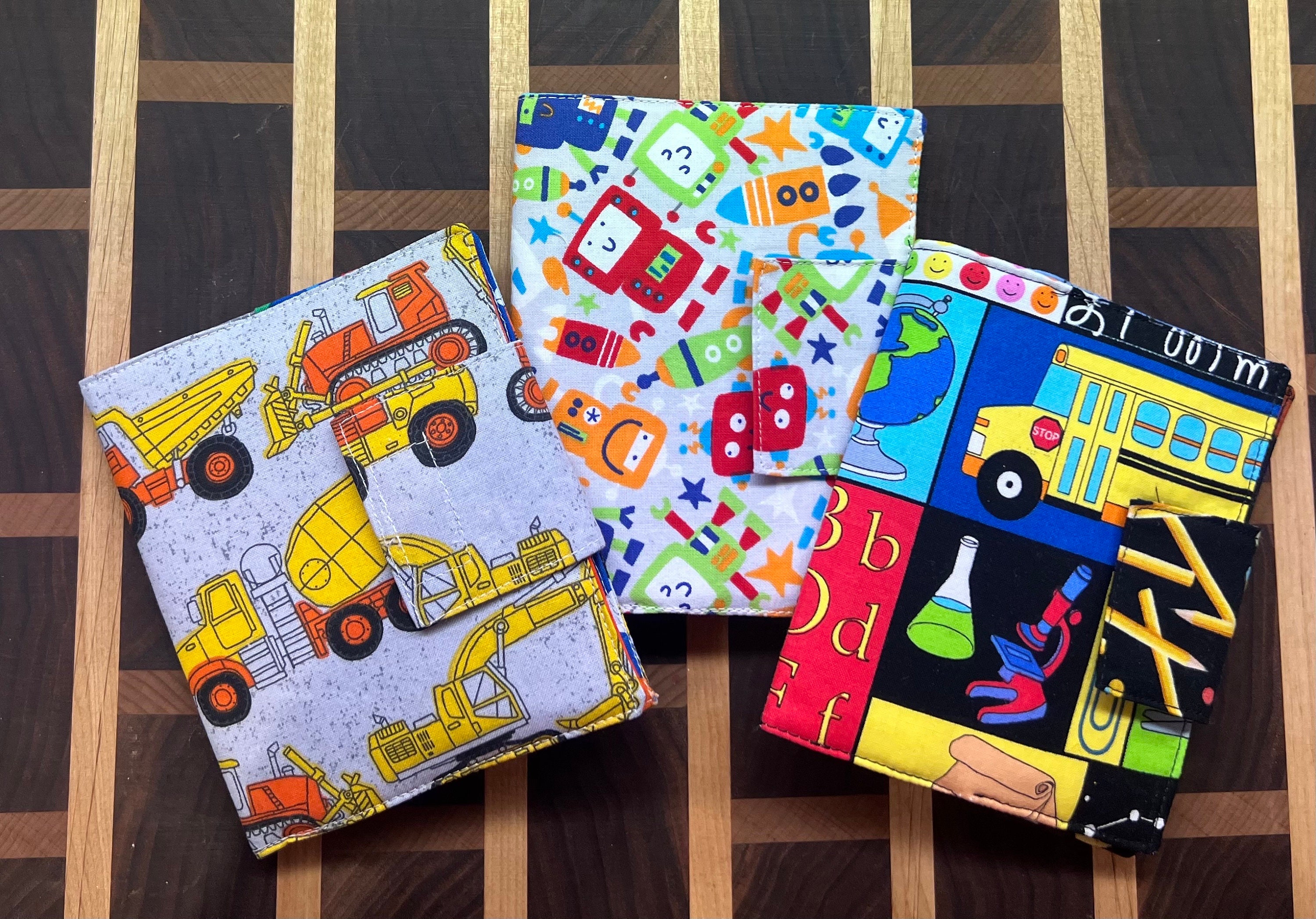 Travel Art Kit for Kids - Construction Trucks Travel Drawing Wallet, Art Kit, Crayon Roll Up, Birthday Gift for Kids, Kids Activity Kit