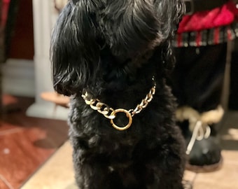 Chunky Gold Pet Chain, Pet Necklace, Hanukkah gift, Christmas gift