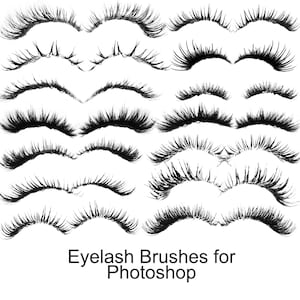 Eyelash Brushes for Photoshop, Photoshop Brushes, Eyes, Eyelashes, Photoshop Overlays, Eyelash Overlays, Eye Overlays, Digital Download