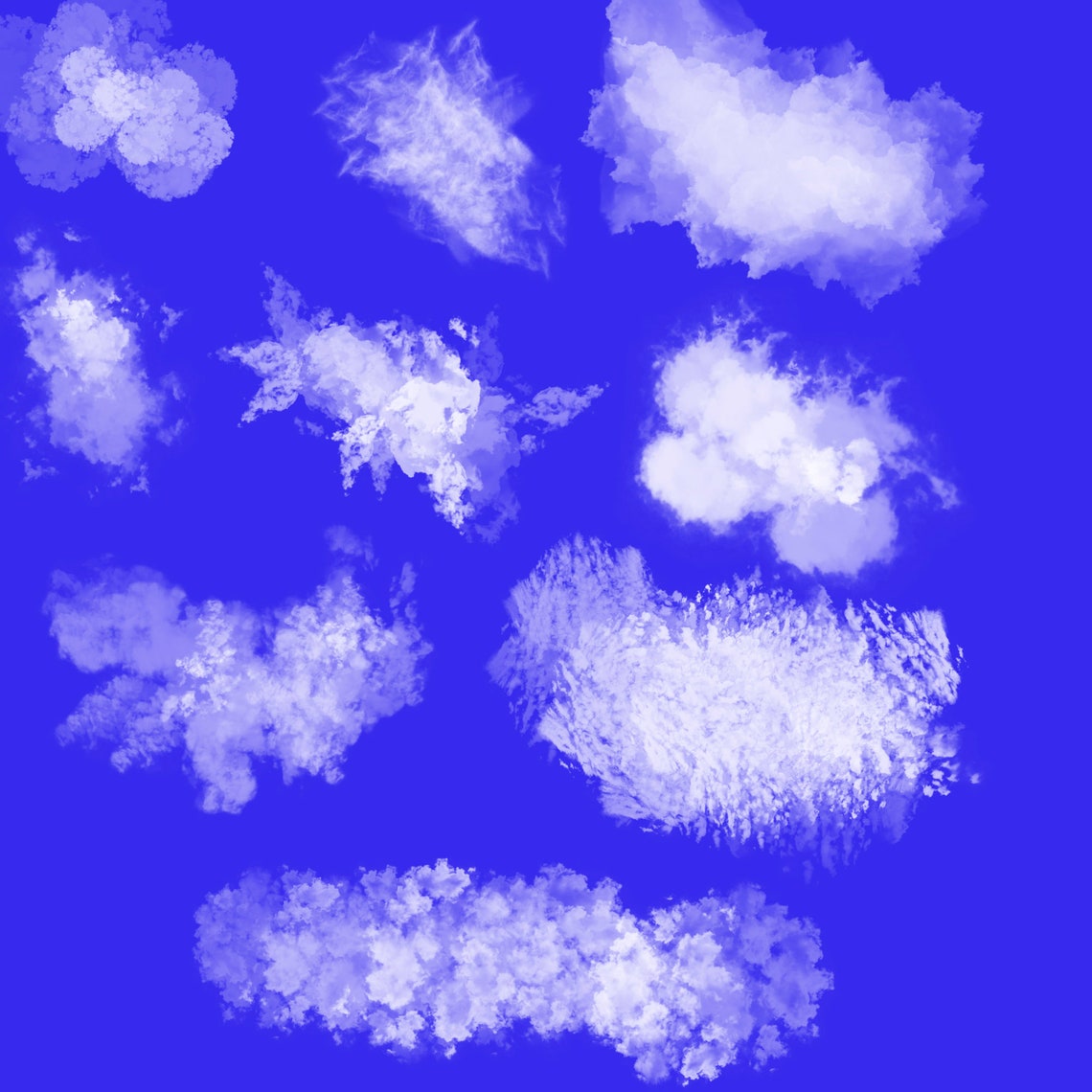 Brushes50 Cloud Brushes for Clouds Sky Etsy
