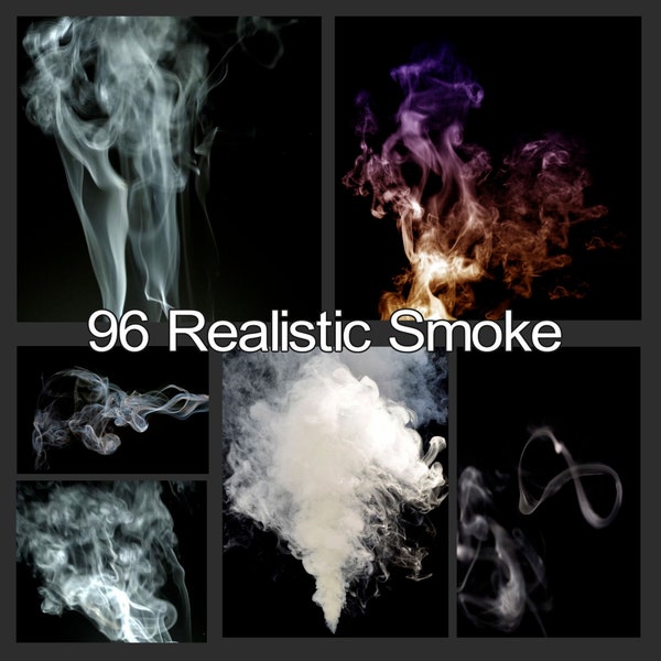 96 realistische Rauch Overlays für Photoshop, Rauch Overlays, Nebel Overlays, echte Rauch Overlays, digitaler Download, Instant Download