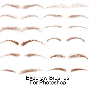 40 Eyebrow Brushes for Photoshop, Photoshop Brushes, Eyes, Eyebrows, Photoshop Overlays, Portraits, Digital Download, Instant Download