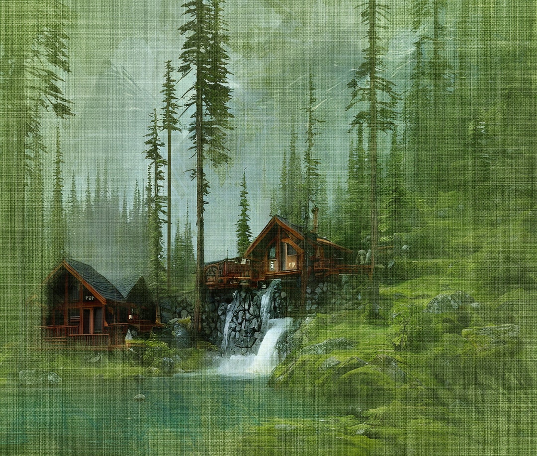 Fine Art Textured Background, Green Textures, Landscape Background