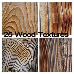 Rustic Wood Backgrounds | 25 Digital Wood Textures | Distressed And Vintage Wood Overlays | Instant Download for Design And Crafting