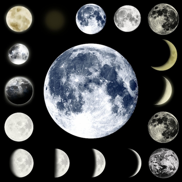 Superpositions de lune et d’étoiles, superpositions d’étoiles, superpositions de lune, superpositions transparentes de lune, superpositions de lune, superpositions Photoshop, téléchargement numérique,