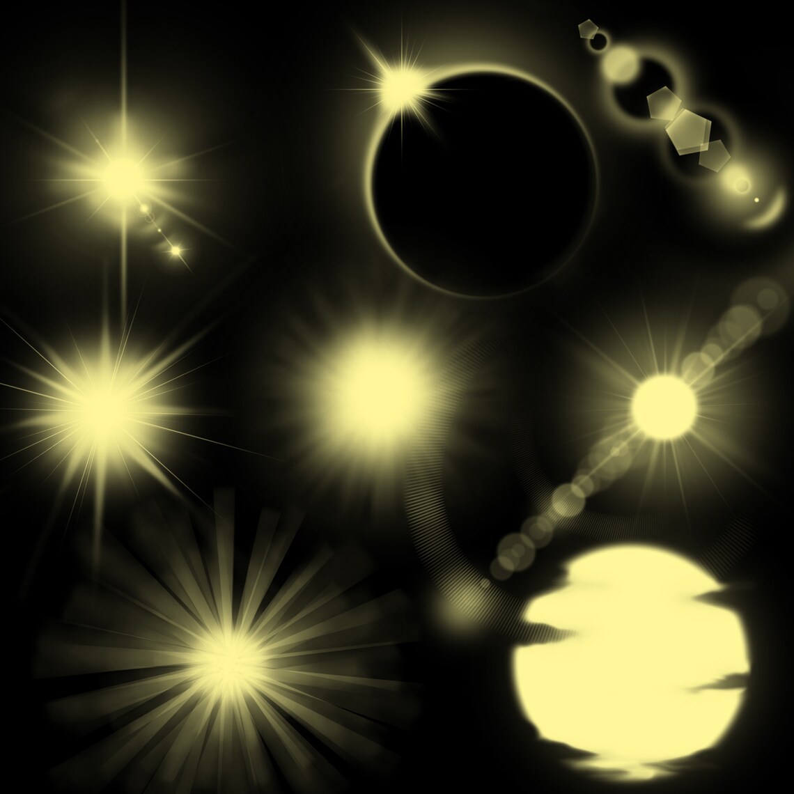 Brushes Sun Brushes for Sun Overlays Etsy