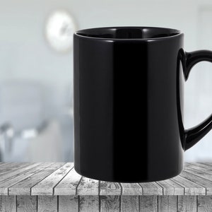 15 OZ  Black Mug Mock Up Kitchen Background, Kitchen Background Mock Up For Black Mugs, Mug Mock Ups For Black Mugs, 15 OZ Black Mug