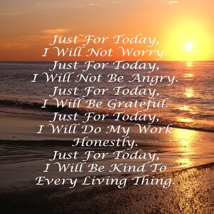 Rieke 5 Principles Just for Today Prayer Downloadable Print 8x10, Rieke Prayer, Just for Today ...