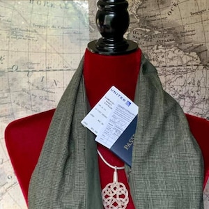 Sciarpa infinita a quadri Glen Plaid Wessex a doppio anello