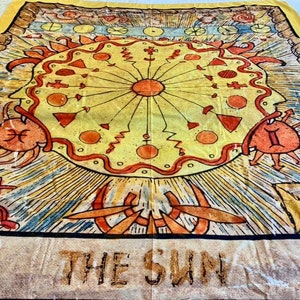 Abstract Sun Hospital bed/sofa throw, blankie, bed scarf