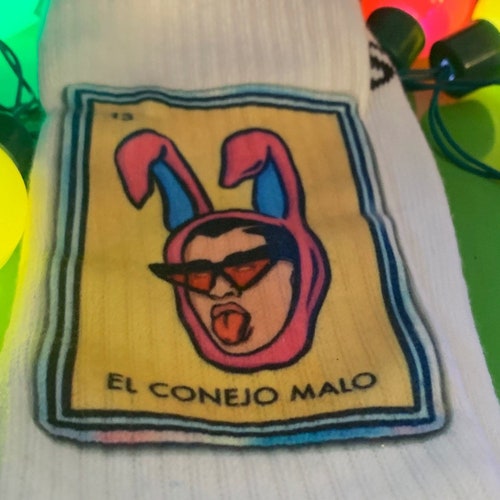 Loteria El Valentine Bad Bunny Socks/ Latin Artist/ YHLQMDLG Etsy