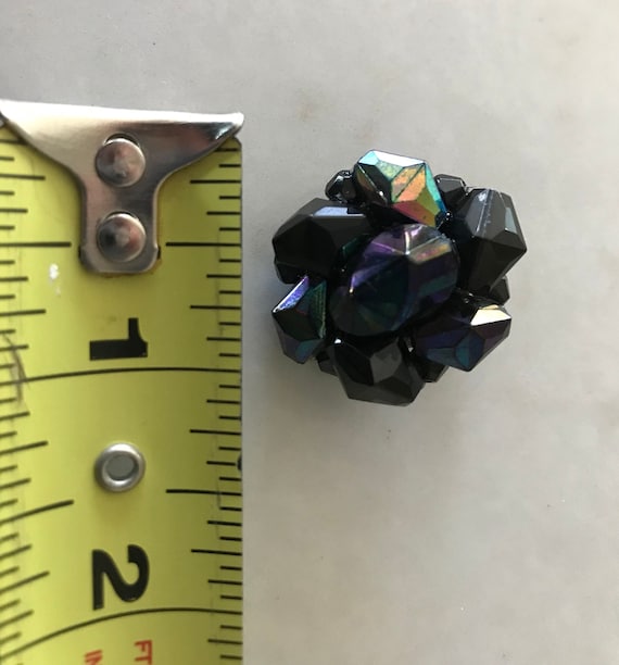 W. Germany Marked Vintage Costume Jewelry Earrings Gem