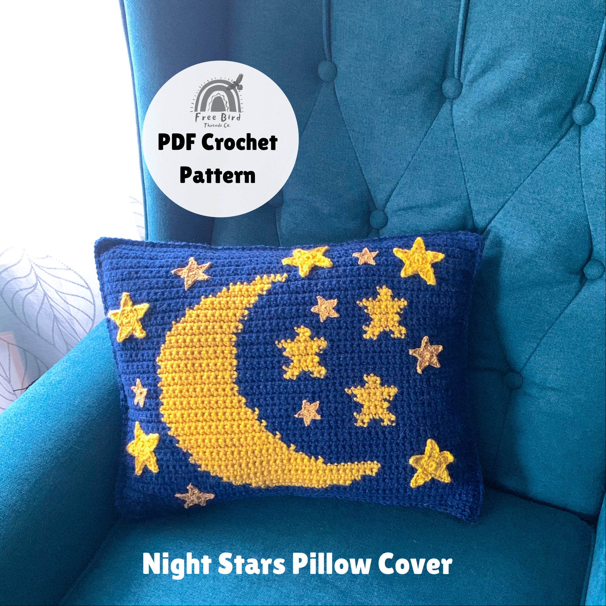 Moon Pillow- CUSTOM- Made to Order — Creekside Crochet