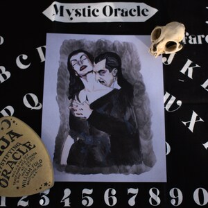 Vampira & Bela Lugosi Watercolor Portrait Print