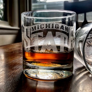 Michigan State Spartans Rocks Glasses
