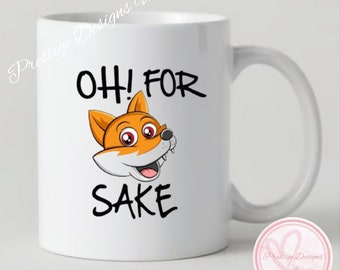 Funny Fox Coffee Cup - Whimsical Swear Word Mug - Unique Gift for Tea and Coffee Lovers