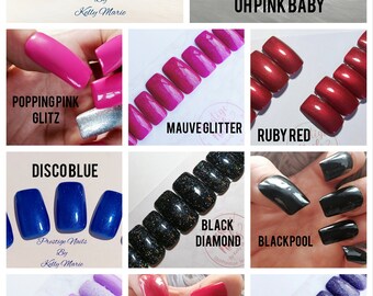 Extra Wide Press On Nails, Mens Nails, False Nails, Fake Big & Bold Wide Nails,