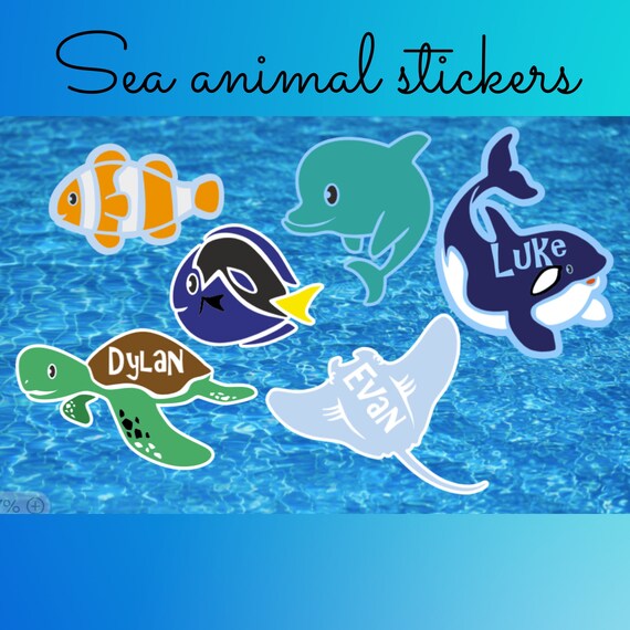 Sea Creature Stickers for Water Bottle/laptop Stickers/school Etsy
