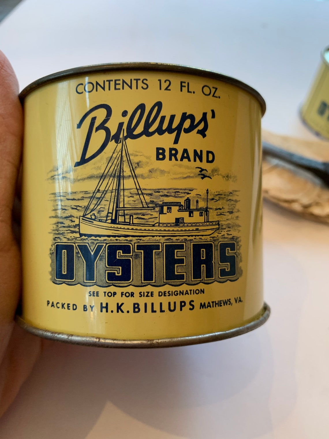 Oyster Tin Cans from Chesapeake Bay Billups Brand in Pint and Etsy