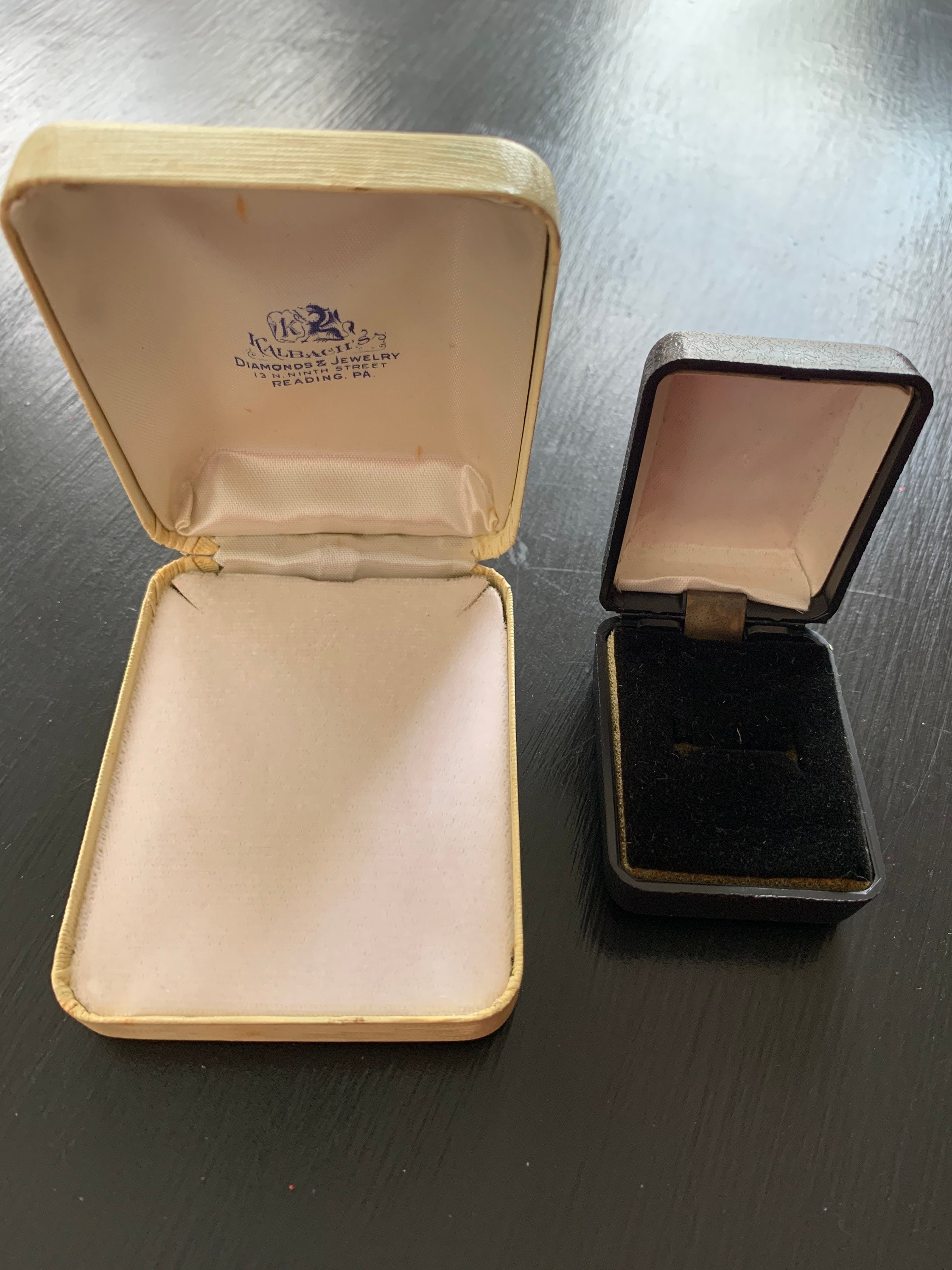 Vintage Jewelry Presentation Boxes Set of Two Etsy