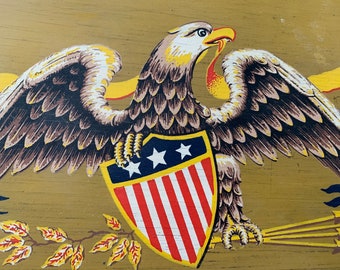 Just in time for the 250th! Vintage Americana Eagle Wooden Lap Desk