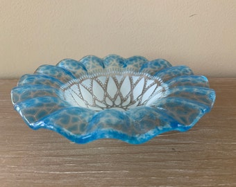 Sydenstricker Hand Crafted Fused Art Glass Bowl