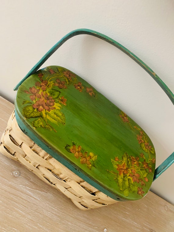 Vintage Boho Handbag Basket Weave Style