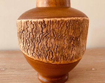 Vintage Japanese Turned Wood Tea Caddy