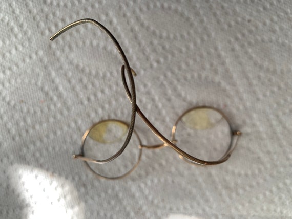 Antique Gold Filled Eye Glasses - image 3