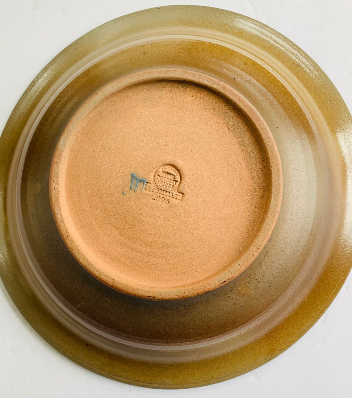 2005 Rowe Pottery Centerpiece Bowl in Pinecone Pattern Etsy