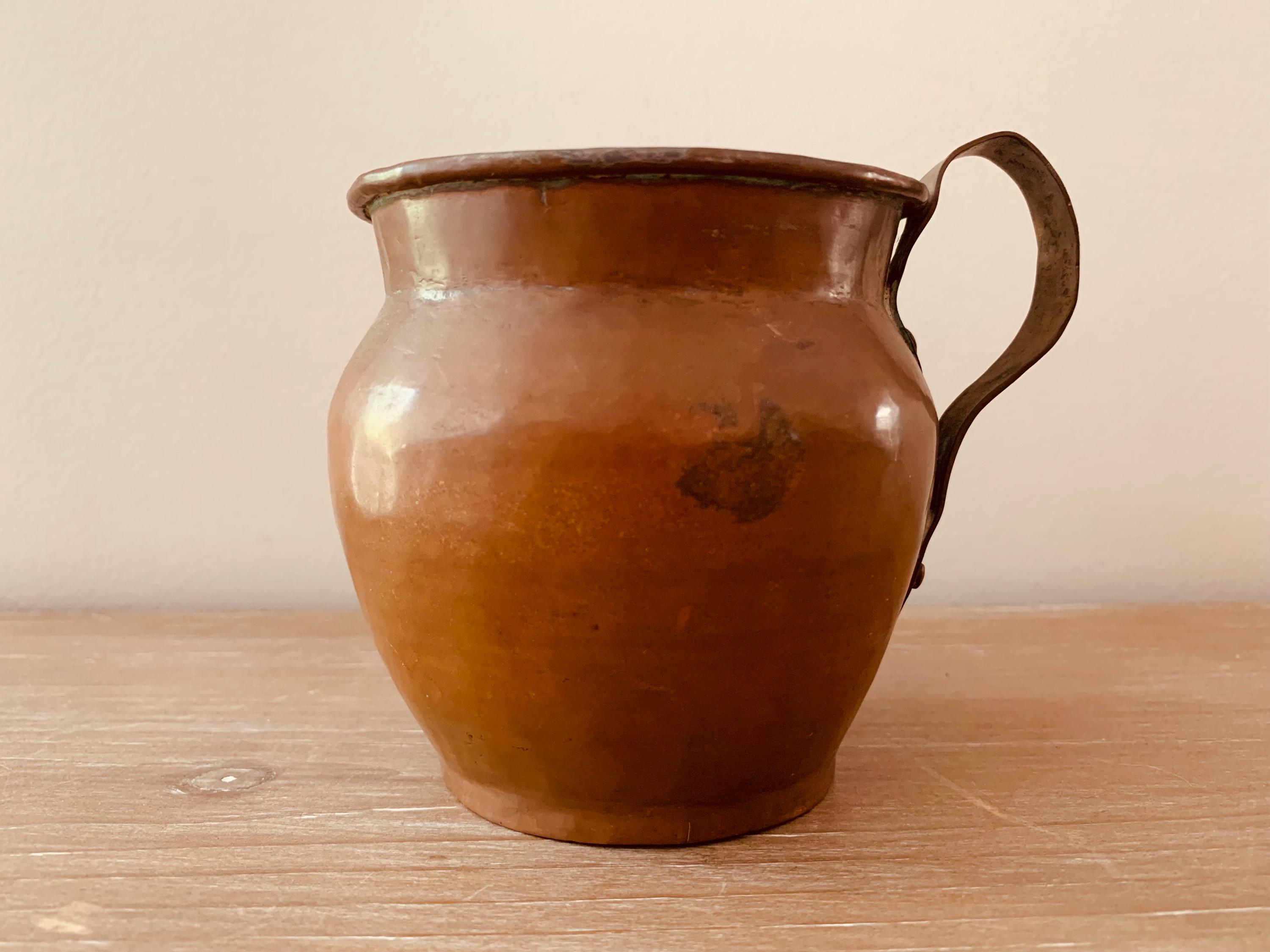 18th Century Hand-crafted Copper Tavern Tankard