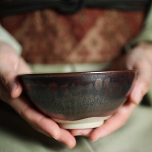 Green tea bowl Japanese antique CHAWAN Rikyu利休&quot;TAKATORI&quot;ware handmade Matcha Cup Tea Ceremony pottery with box signatureH2.4×5.1in