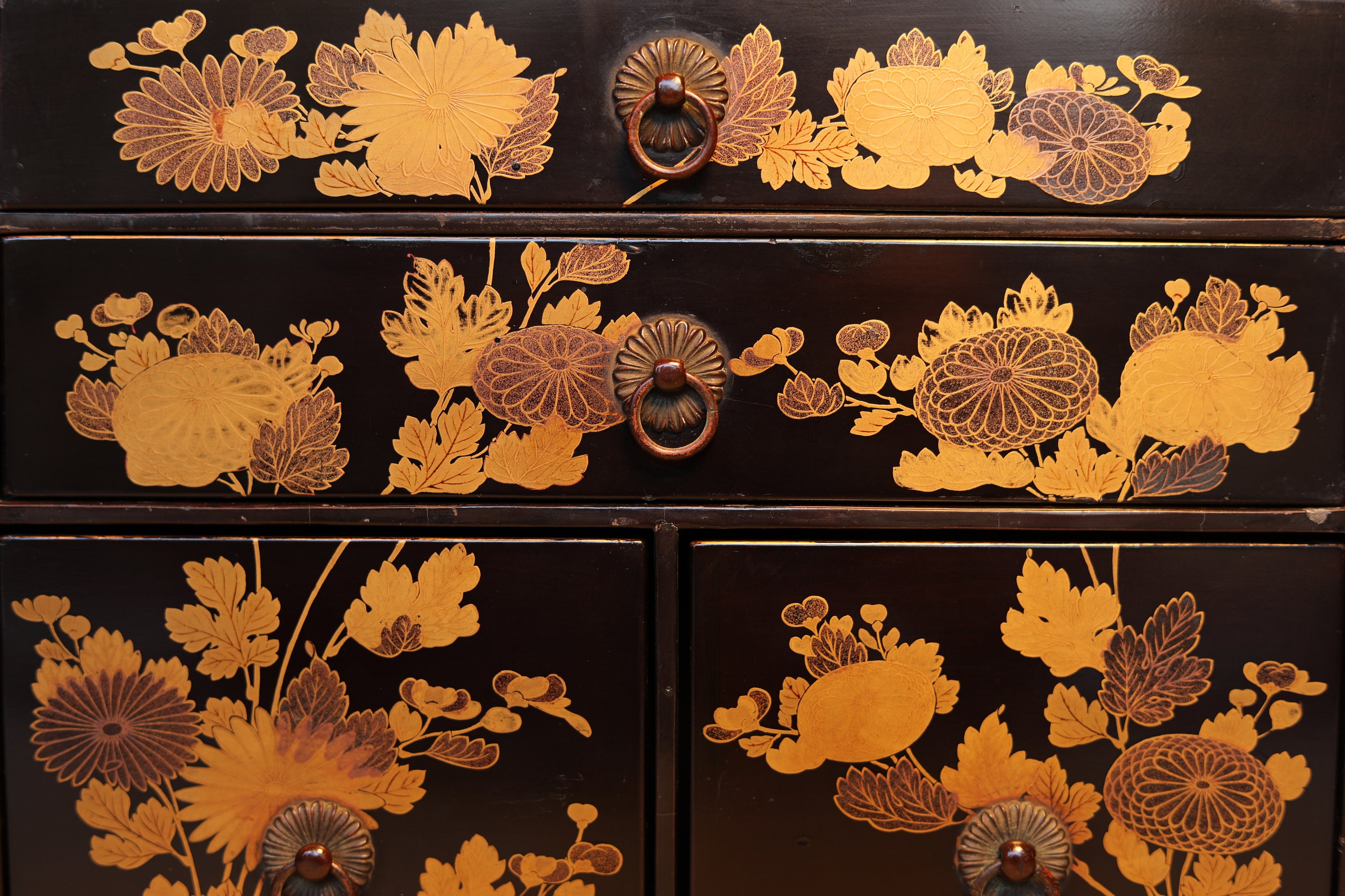 Japanese Furniture Antique 1910s Lacquer Small Chest Etsy UK