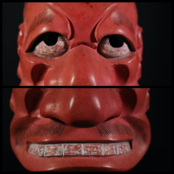 狂言面　能面　武悪　袋付 狂言面 能面 武悪 袋付