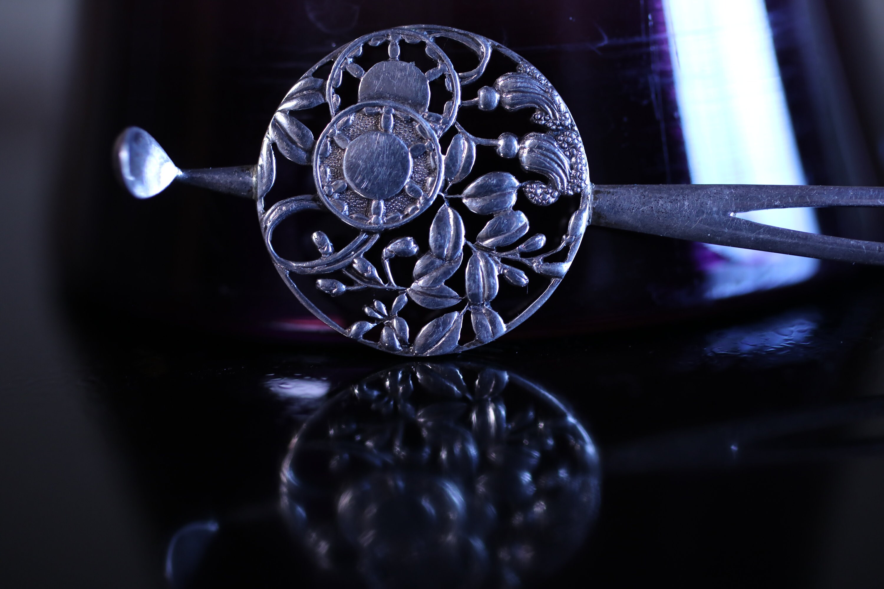 アンティーク錫製かんざし、花透かし模様の着物アクセサリー - Etsy 日本