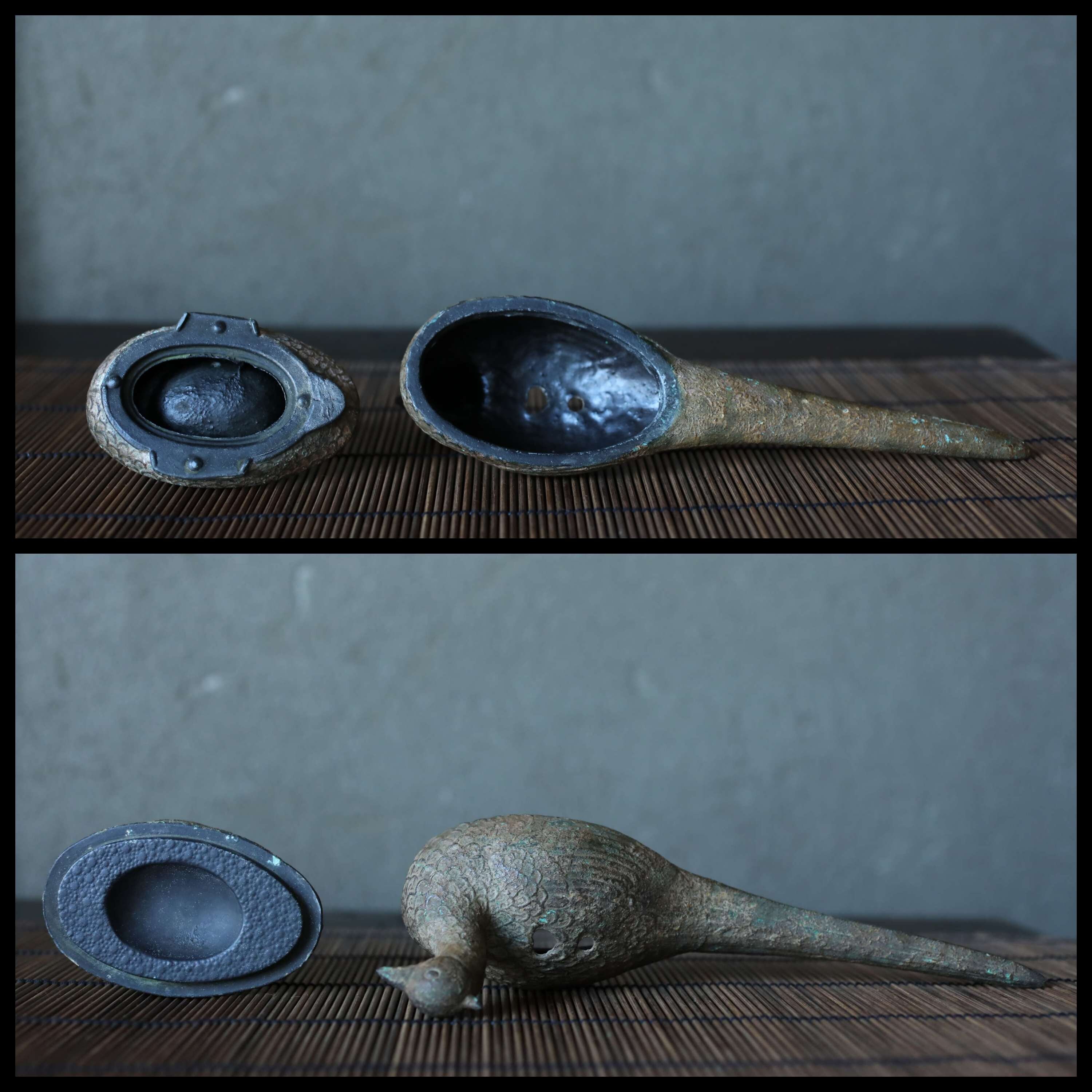 Japanese Vintage Metal Censer Shaped as a Pheasant, Birds