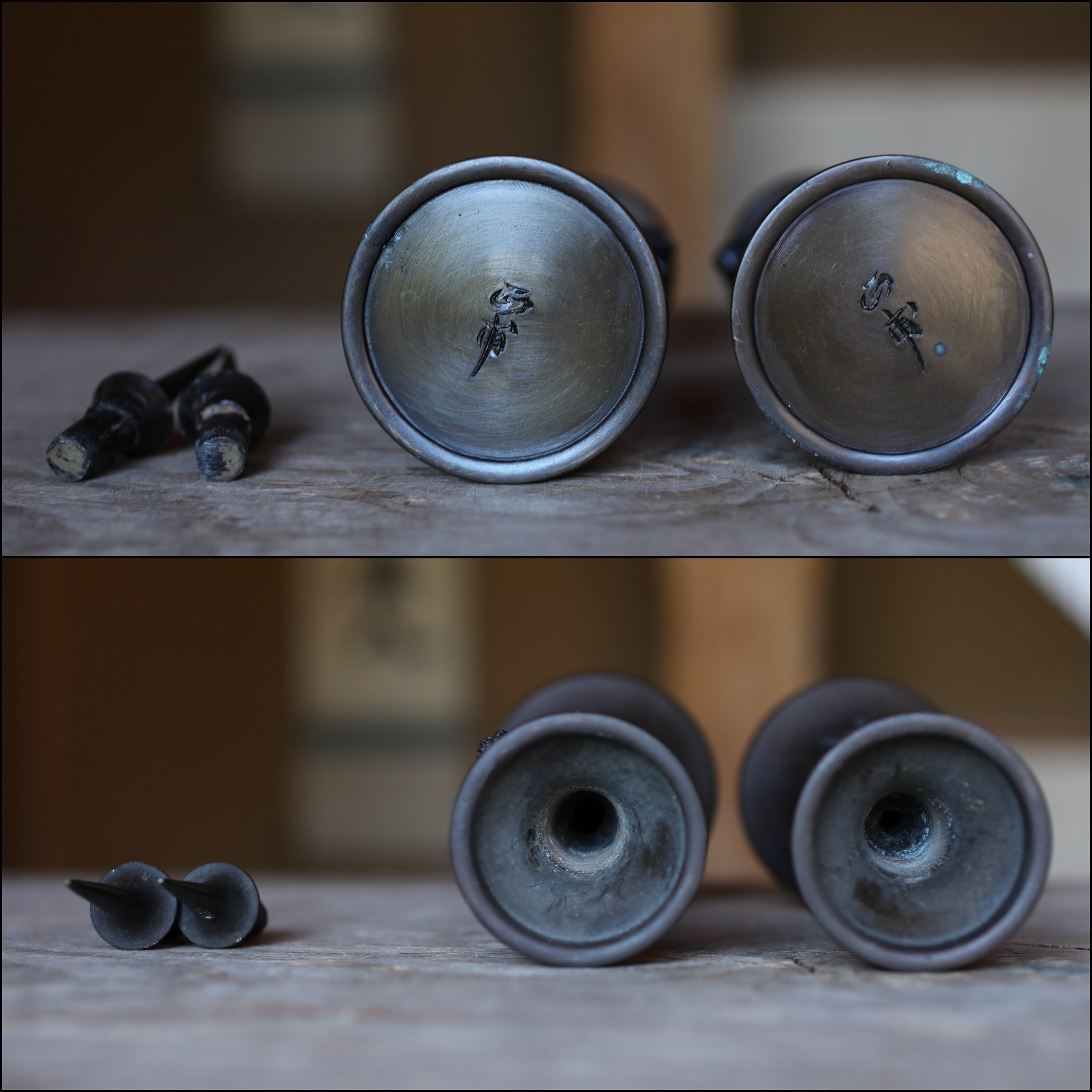 アンティーク 日本製 青銅製 龍燭台 ペア 明治/大正時代 - Etsy 日本