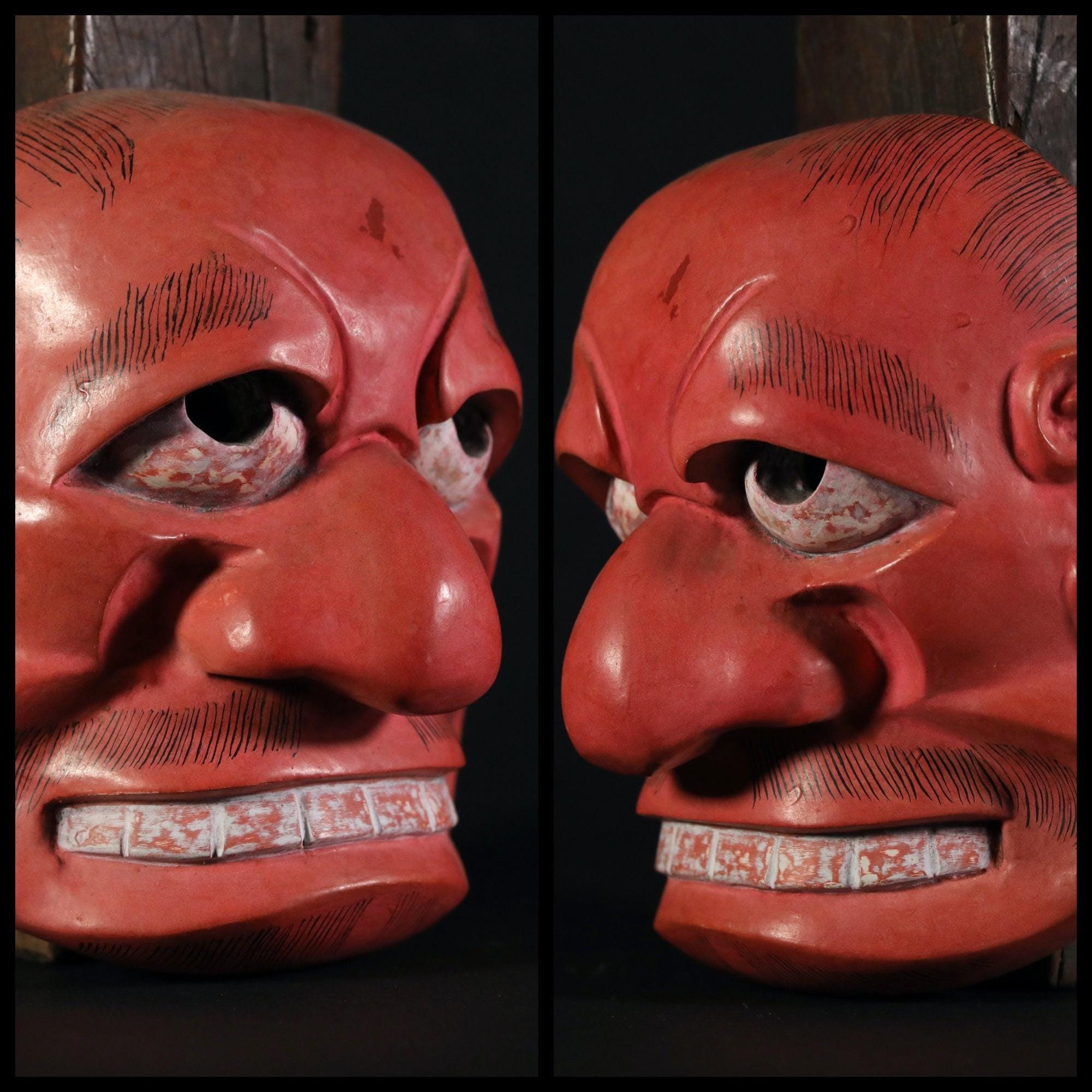 能面 木彫り 武悪 能面 木彫り 武悪 武悪 文化遺産オンライン