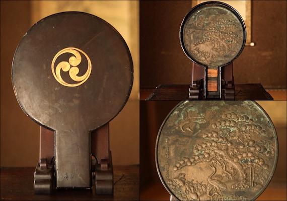 木製の松の飾りアンティーク品