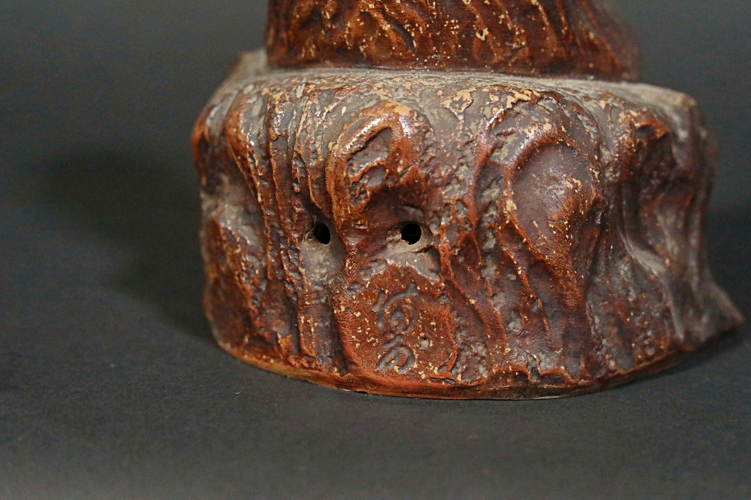 備前焼 猿の骨董置物、漢字銘入り陶像、1930年代 - Etsy 日本