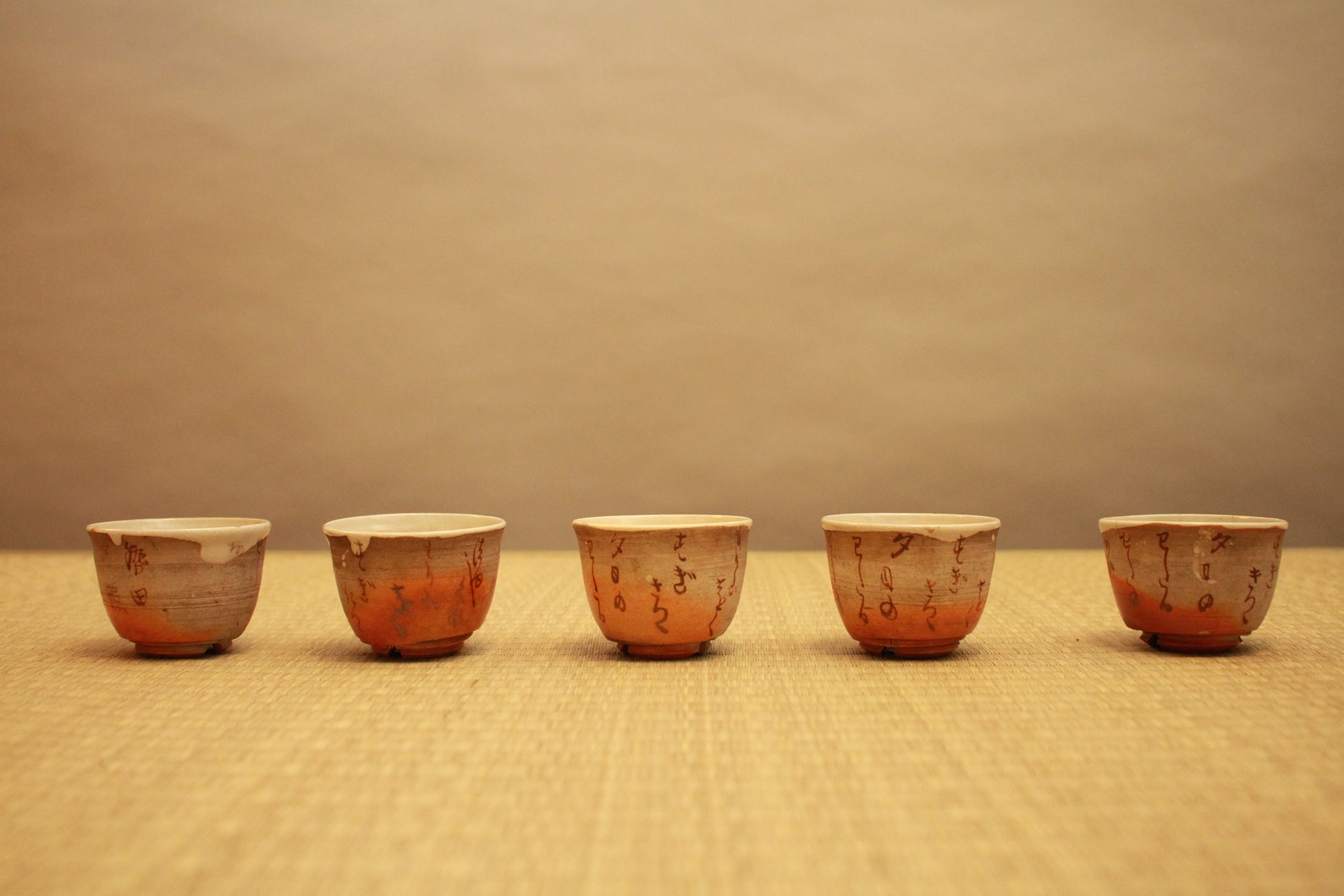 Japanese antique small green tea cups sake cup Etsy