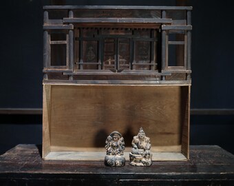 Shinto- Antique Japanese Zushi Cabinet Kamidana, Gods Dolls Shrine