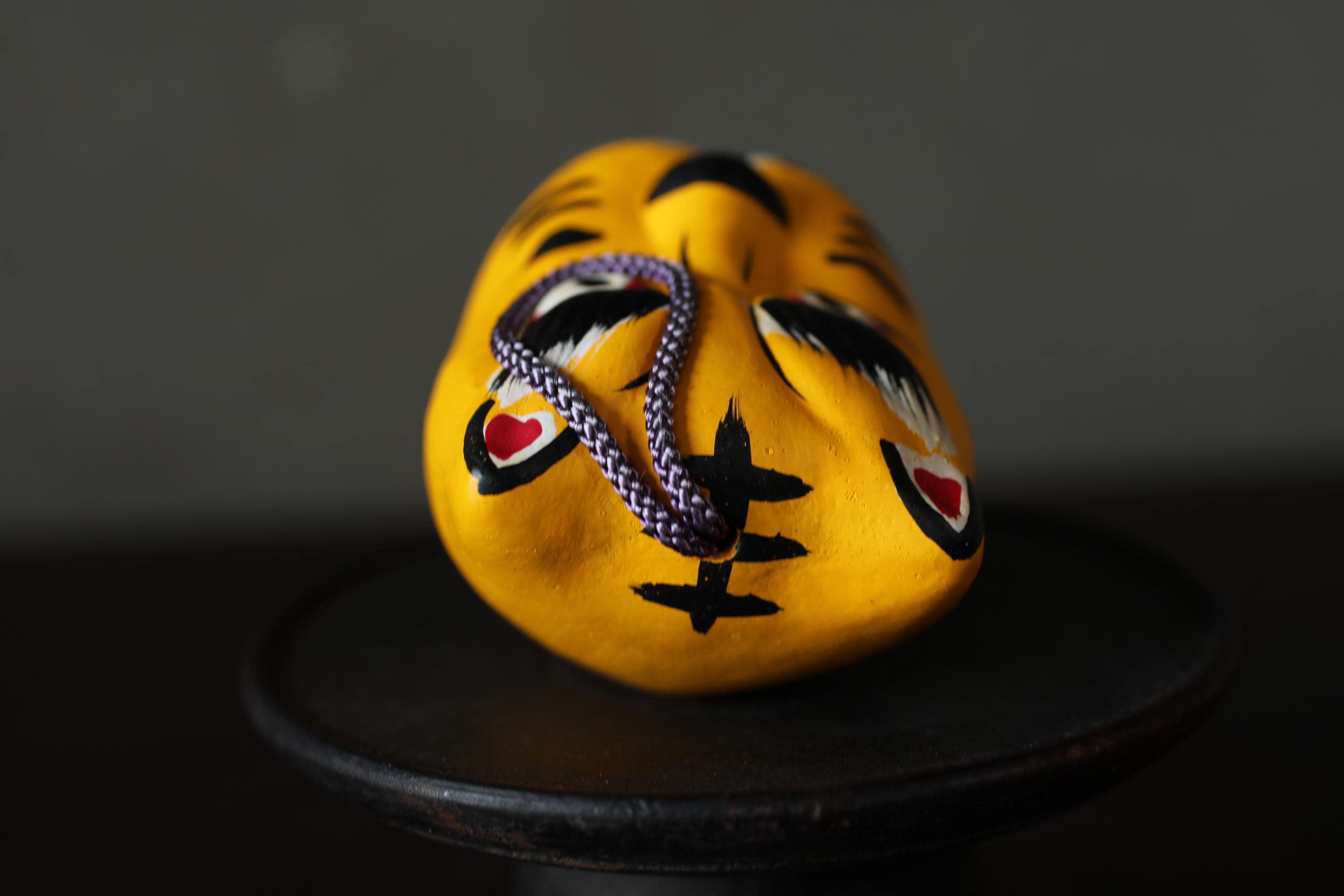 Japanese Vintage Pottery Bell, Kitsune Fox Ornament, Shimokawara