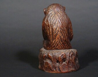 備前焼 猿の骨董置物、漢字銘入り陶像、1930年代 - Etsy 日本