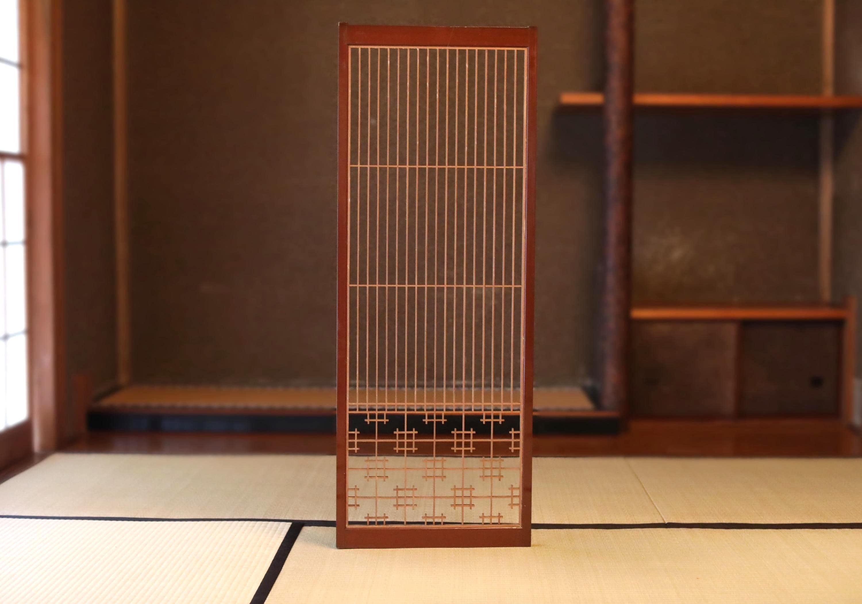 Kumiko Shoji- Antique Screen, Japanese Wooden Lattice, Furniture