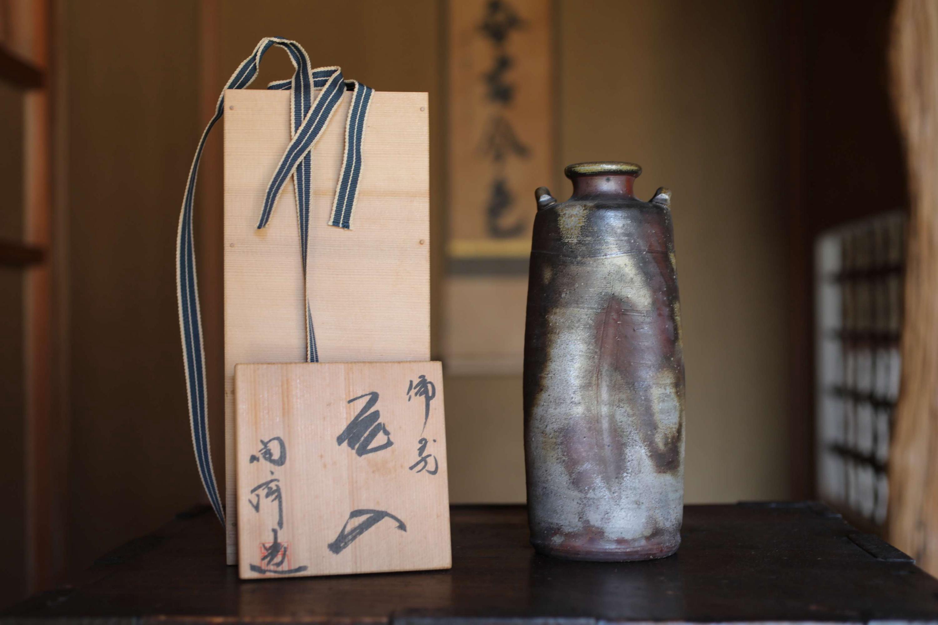 【備前焼 花入②】Bizen ware Flower vase ( 送料無料！) 藤原建 備前焼 Bizen ware 花入 vase - メルカリ